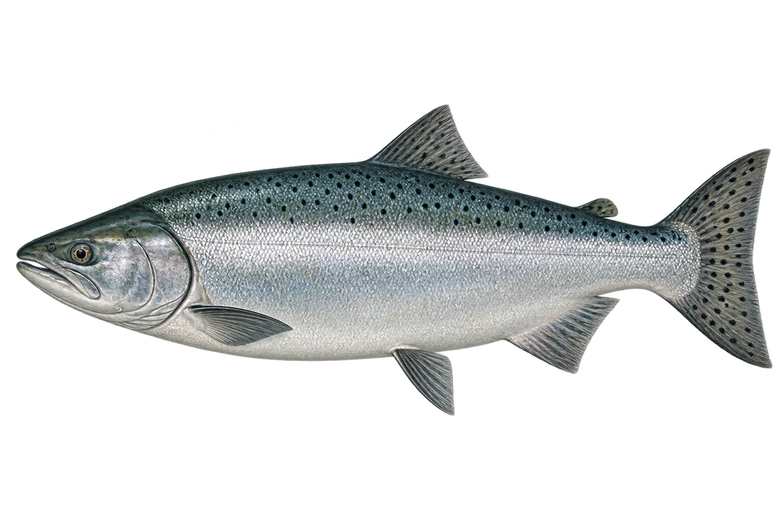 Illustration of chinook salmon