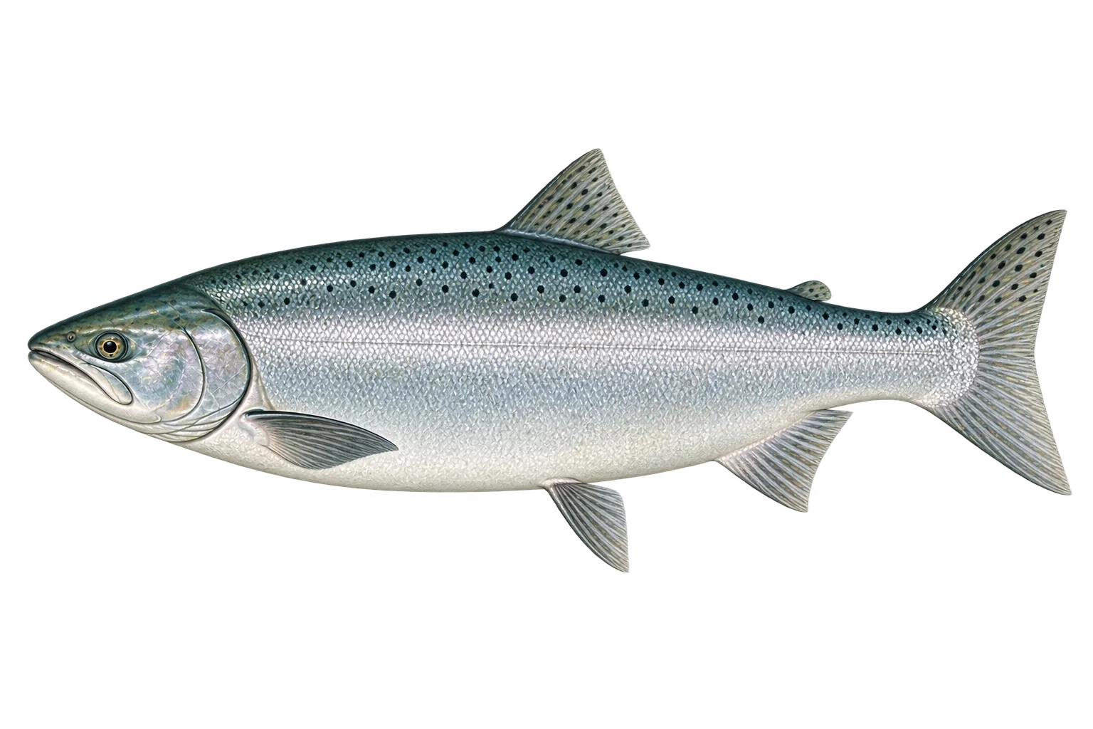 Illustration of coho salmon